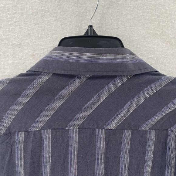 Ben Sherman Shirt Mens XL Button Up Long Sleeve Blue Striped - Picture 8 of 11